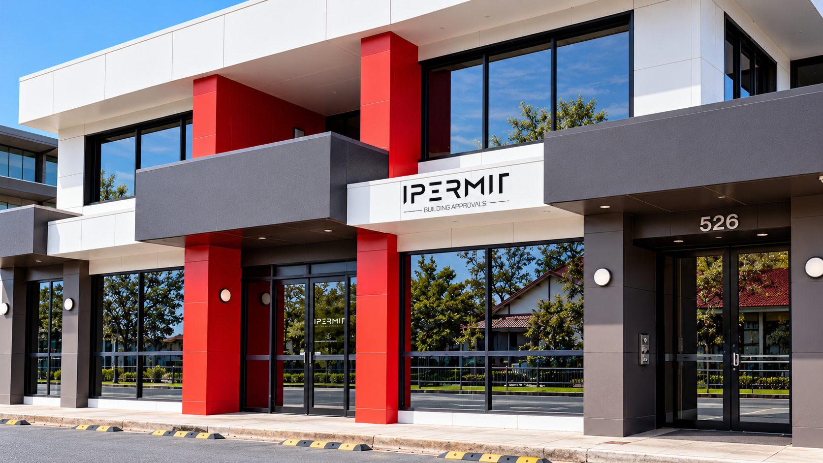 Building exterior with iPermit Building Approvals signage